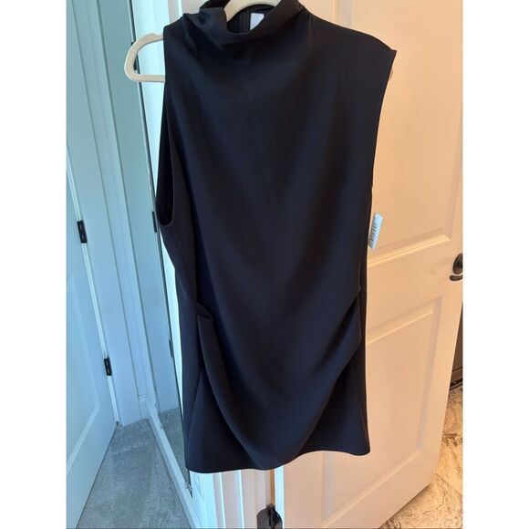 NWT IRO Victa Asymmetrical Mini Dress black, Sz 40 US 8/10 $395 C33 - Picture 3 of 11